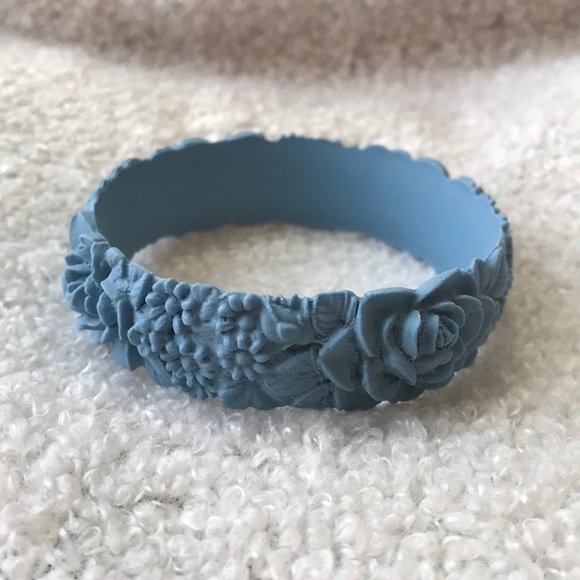 Obag Jewelry - Obag light blue floral rose silicone bracelet Obag Jewelry - Obag light blue floral rose silicone bracelet